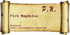 Pirk Magdolna névjegykártya